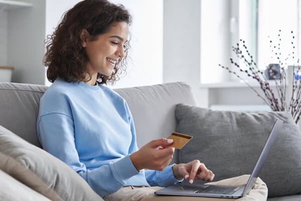 Women placing an order on an ecommerce website.